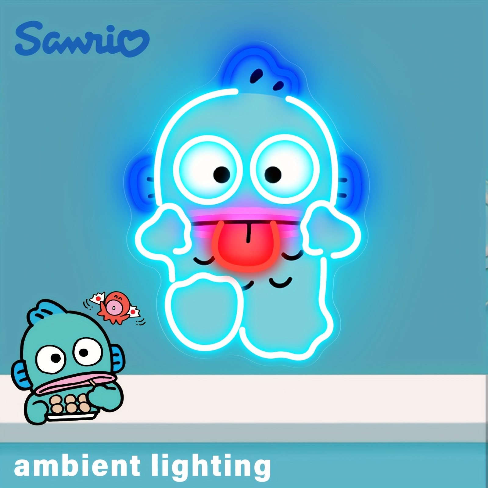 3D Printing Lamp - Cute Hangyodon Neon Sign USB LED