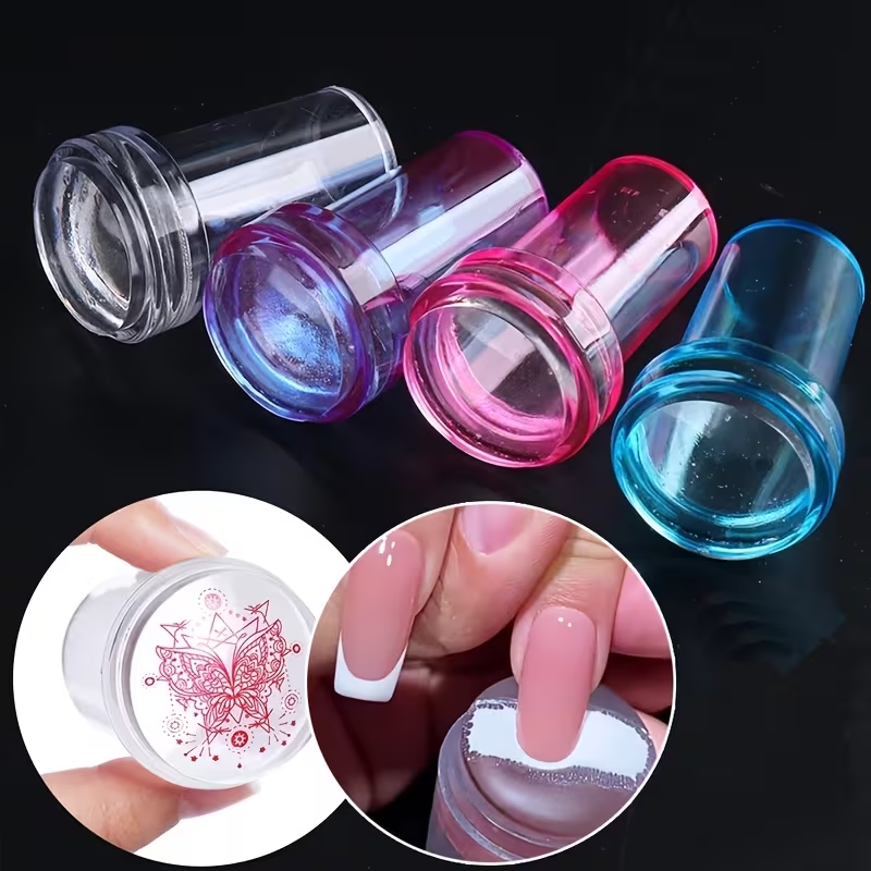 3D Printing Templates Free - Blue Nail Art Stamper Silicone Nail