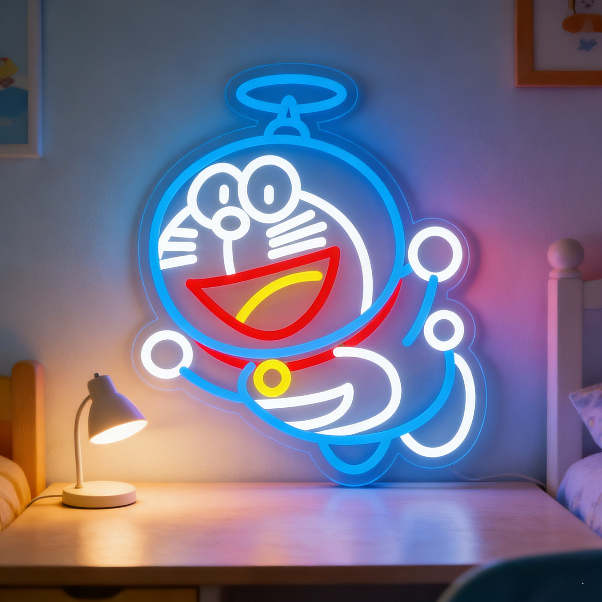 3D Printing Lamp - Doraemon Neon Sign LED USB Dimmable