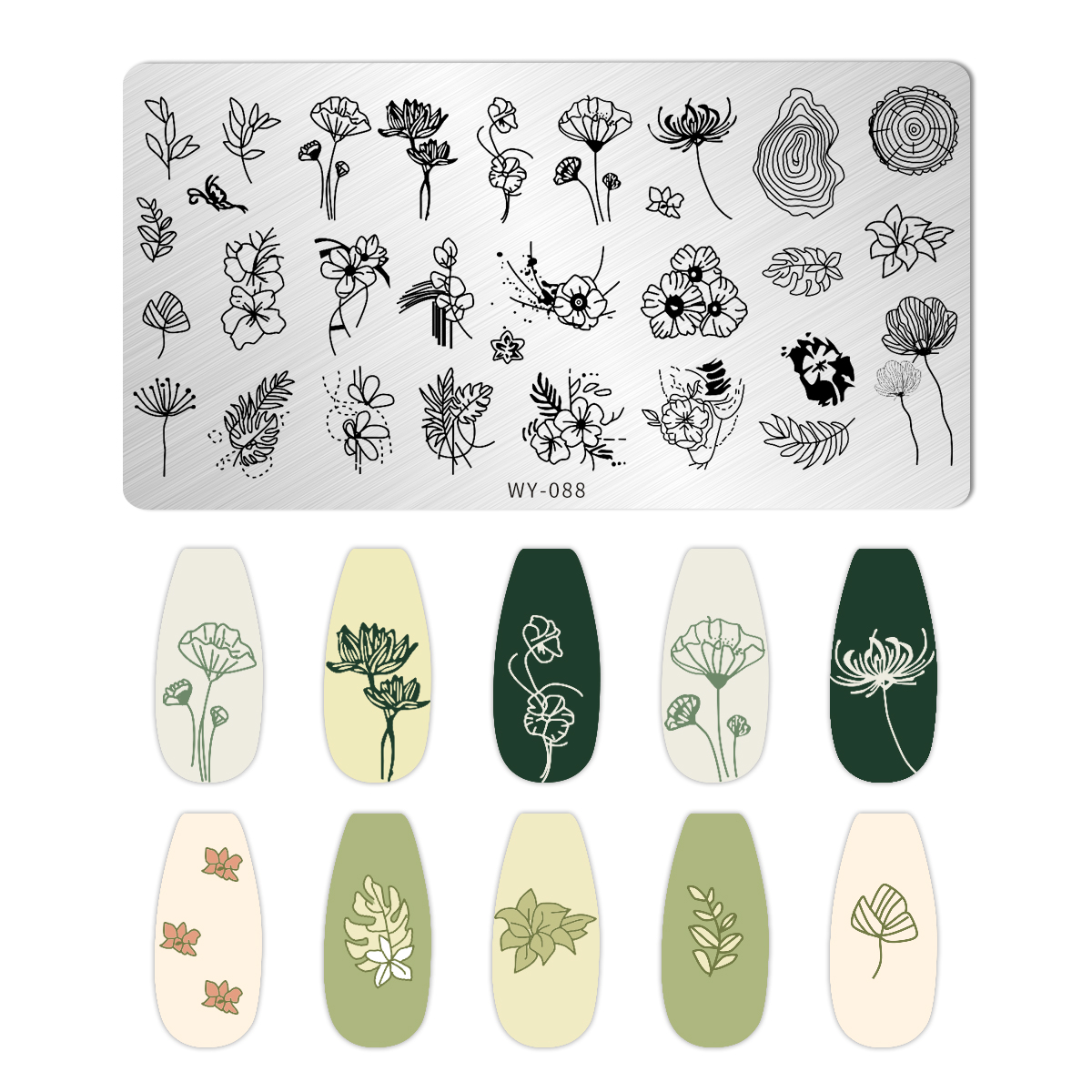 Leaves Flower Nail Art Stampin - مراجعة 3D Printing Templates Free وسعره