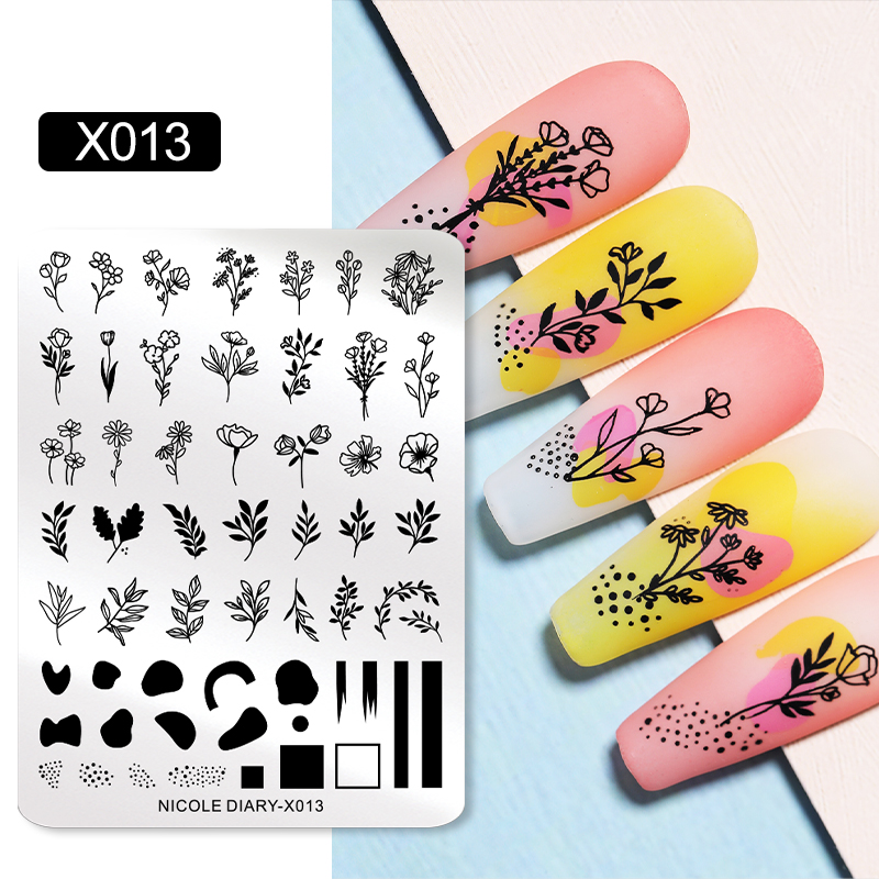 NICOLE DIARY Leaves Flower Nai - مراجعة 3D Printing Templates Free وسعره