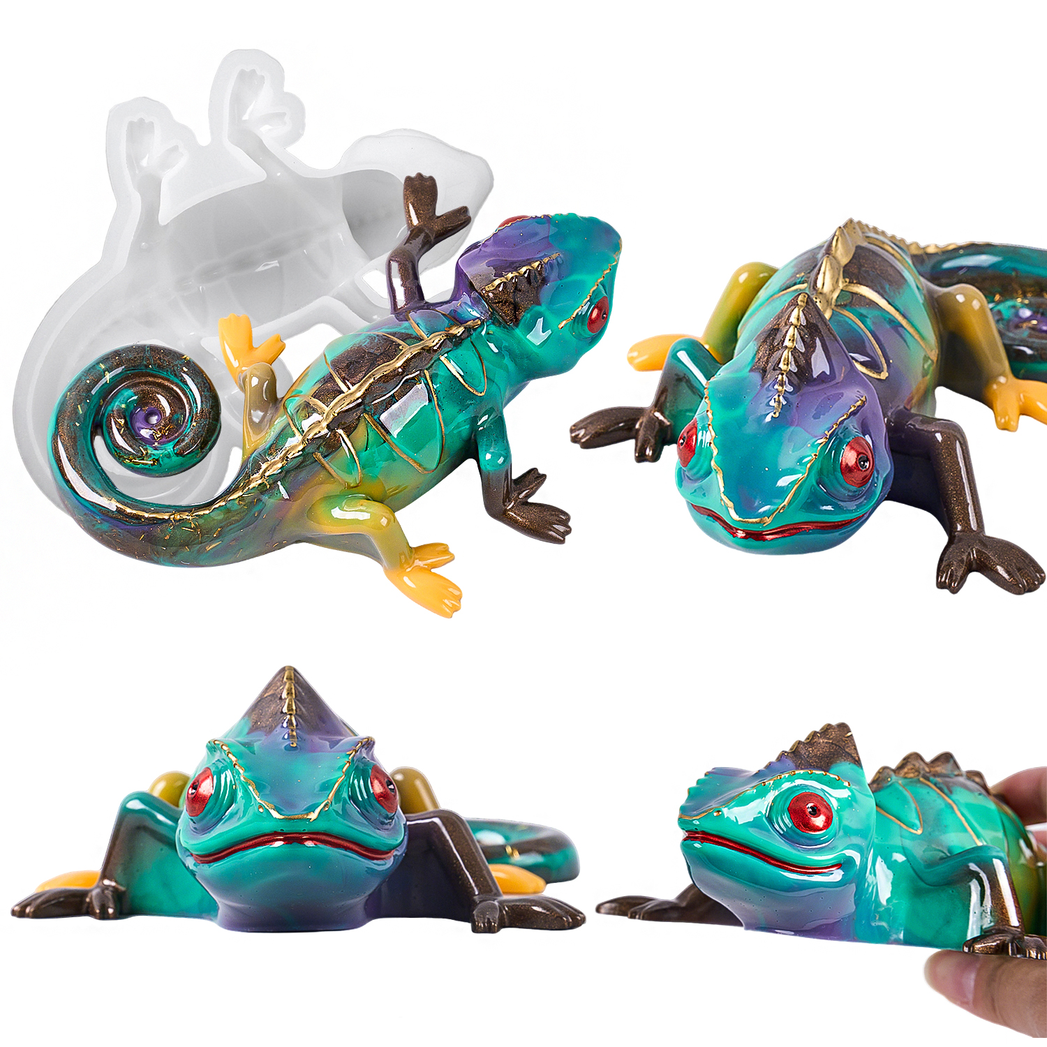 17cm 3D Chameleon Lizard Silic - مراجعة 3D Printing With Silicone وسعره