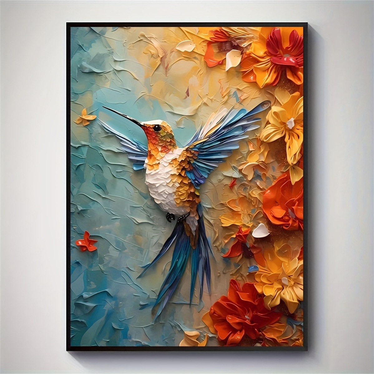 Vibrant Hummingbird & Floral 3 - مراجعة 3D Printing Wall وسعره