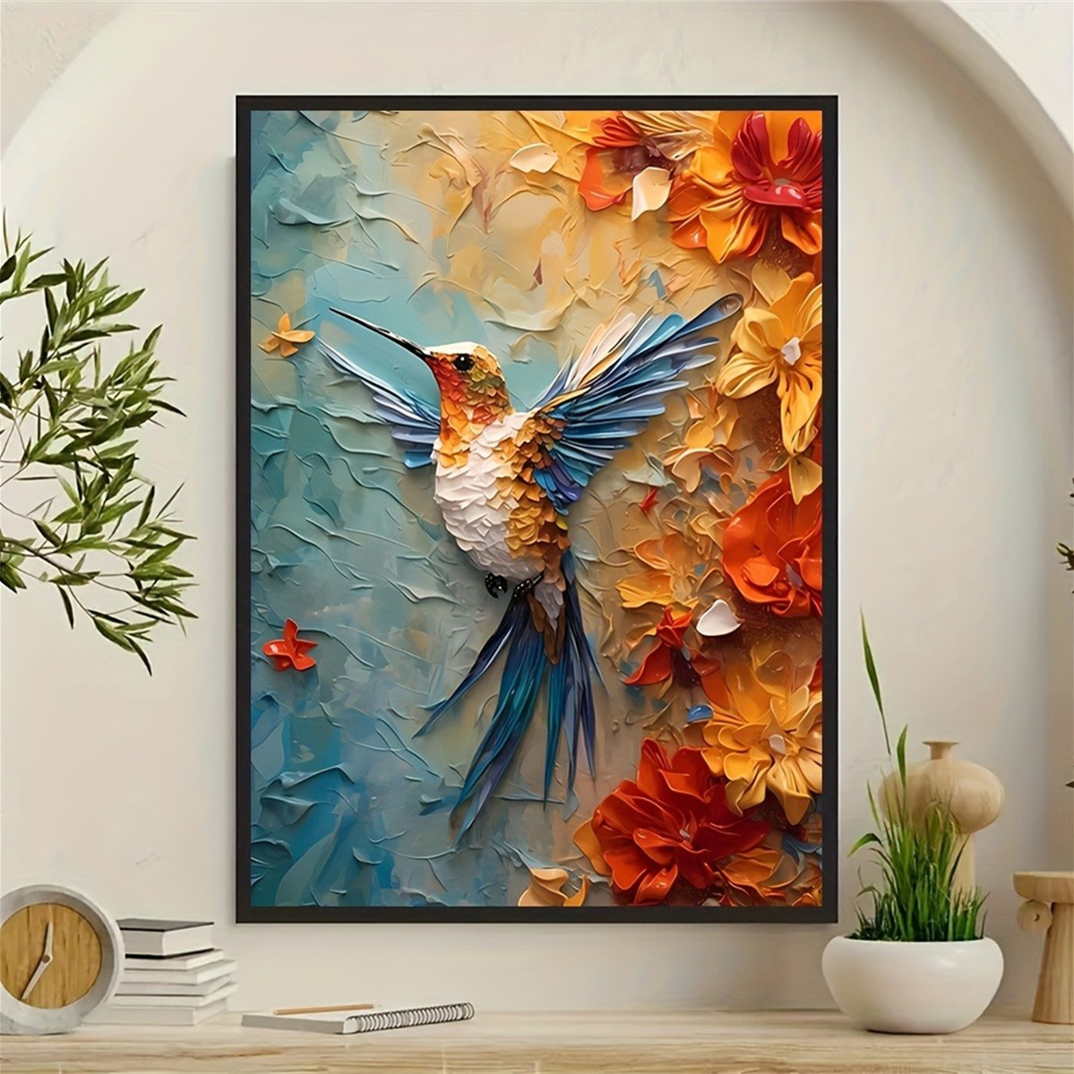 Vibrant Hummingbird & Floral 3 - مراجعة 3D Printing Wall وسعره