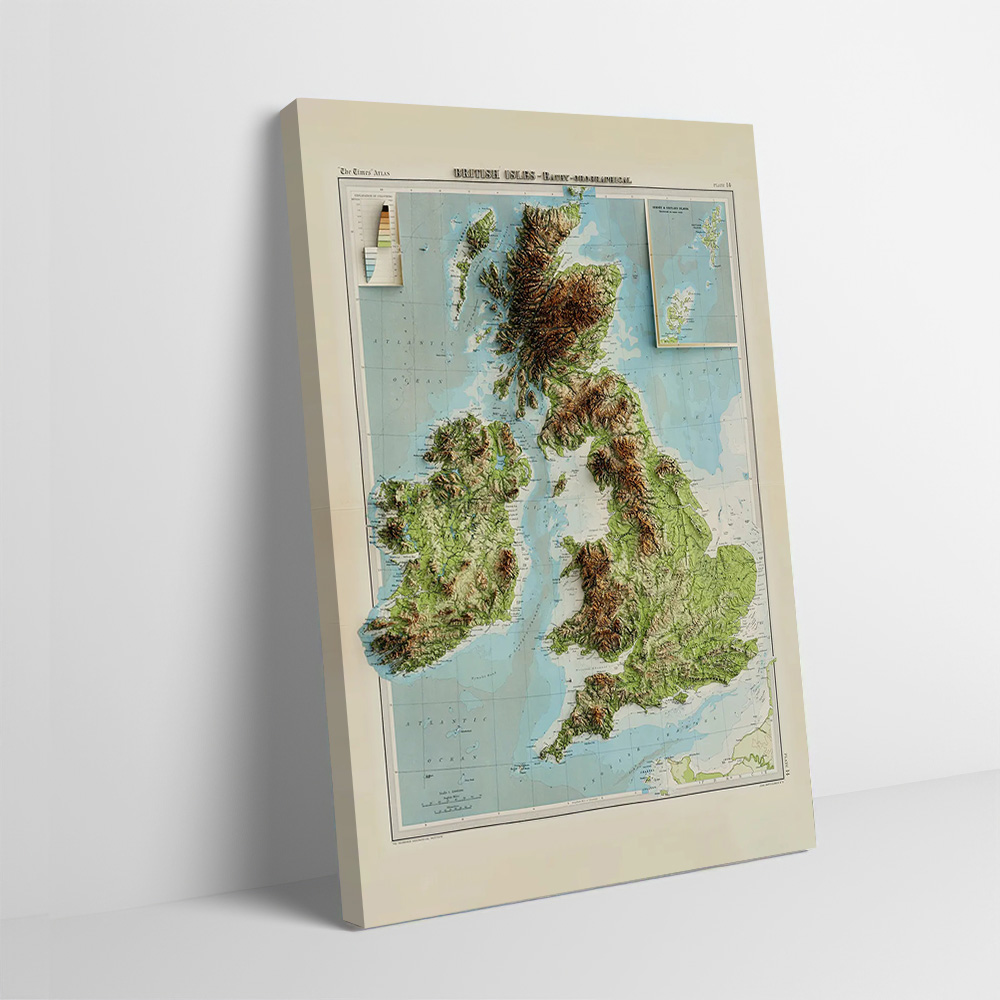3D Relief Map of 1922 British  - مراجعة 3D Printing Wall وسعره