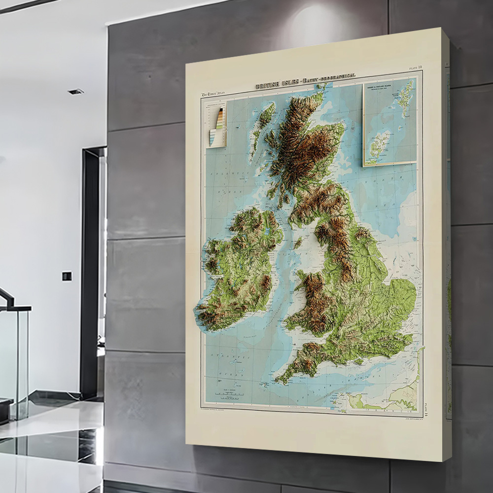 3D Relief Map of 1922 British  - مراجعة 3D Printing Wall وسعره