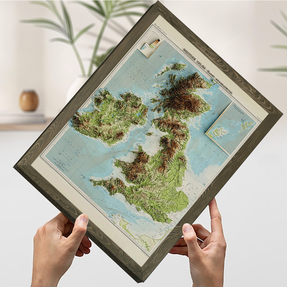 3D Relief Map of 1922 British  - مراجعة 3D Printing Wall وسعره
