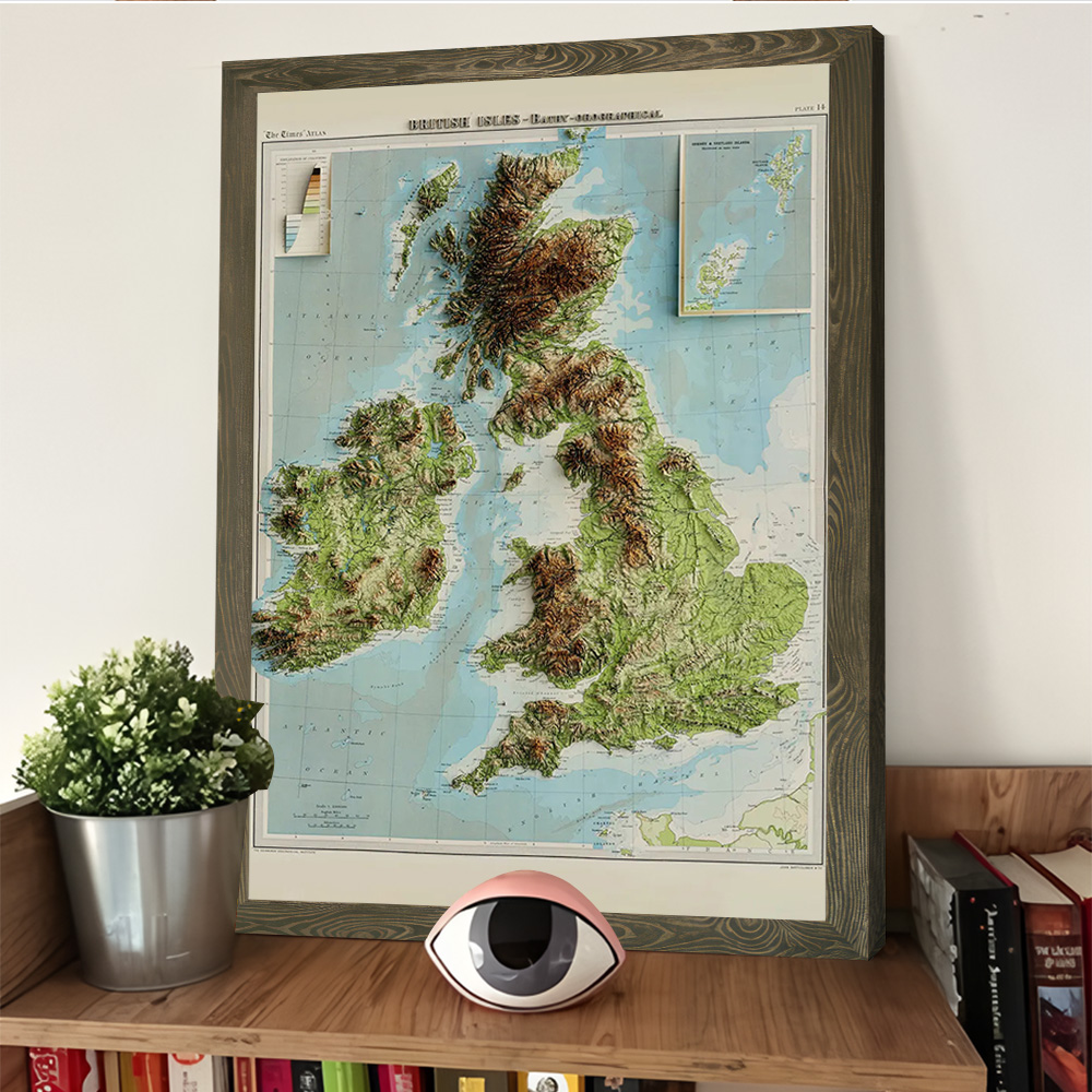 3D Relief Map of 1922 British  - مراجعة 3D Printing Wall وسعره