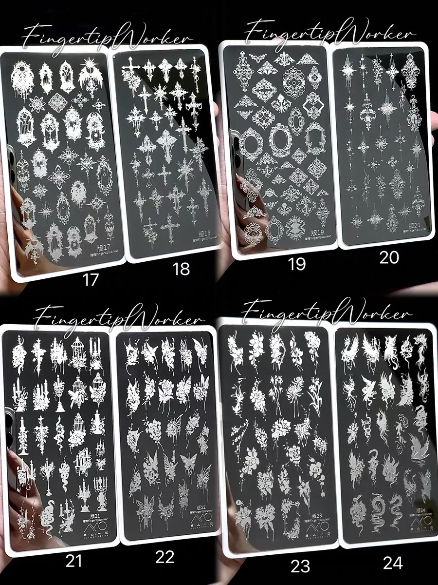 1PC Flowers Nail Stamping Plat - مراجعة 3D Printing Templates Free وسعره