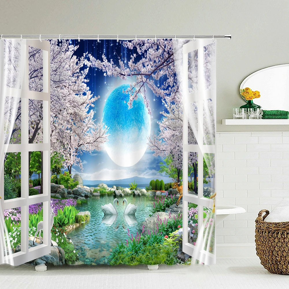 Scenery Outside the Window Sho - مراجعة 3D Printing On Fabric وسعره
