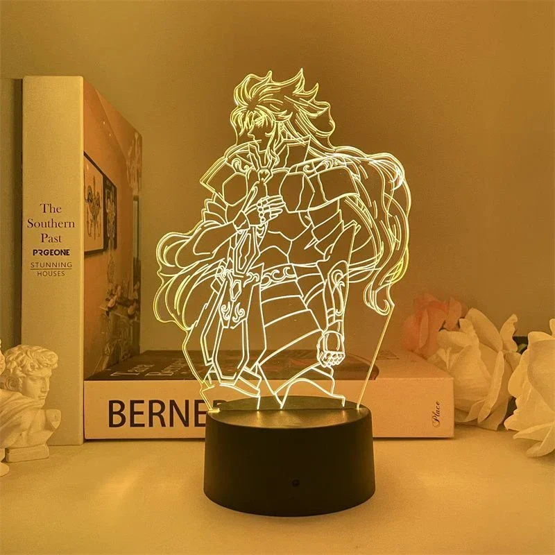 Hot Saint Seiya 3D  LED Night  - مراجعة 3D Printing Lamp وسعره