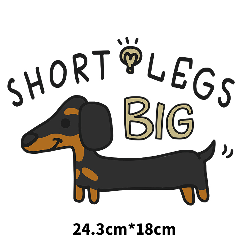 24.3cmX18cm Cartoon Dachshund  - مراجعة 3D Printing On Fabric وسعره