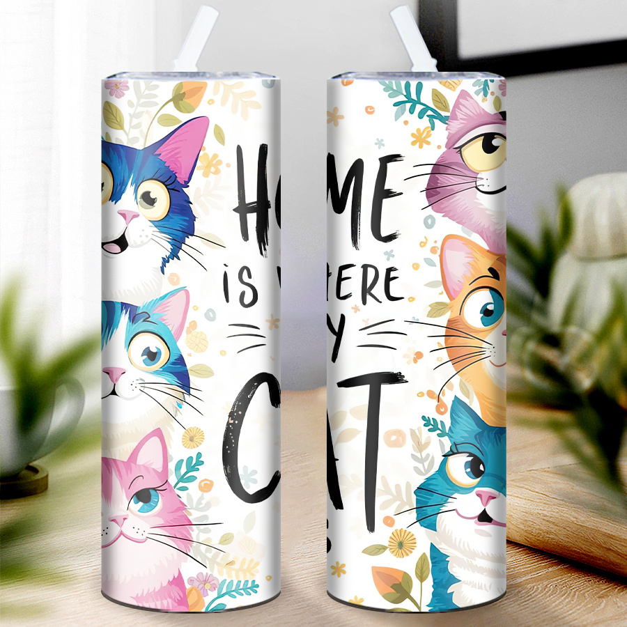 20oz 3D Print Cute Cat Tumbler - مراجعة 3D Printing Steel وسعره