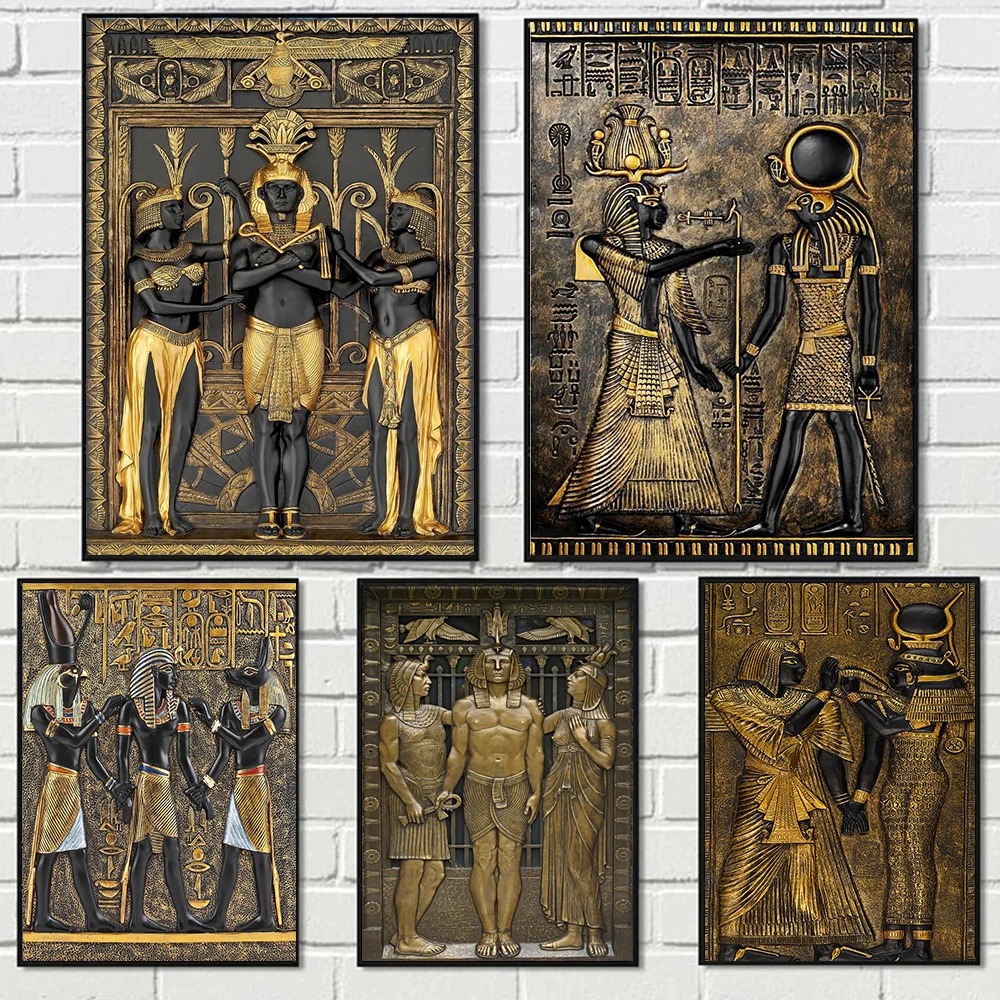 Black Golden Ancient Egyptian  - مراجعة 3D Printing Wall وسعره