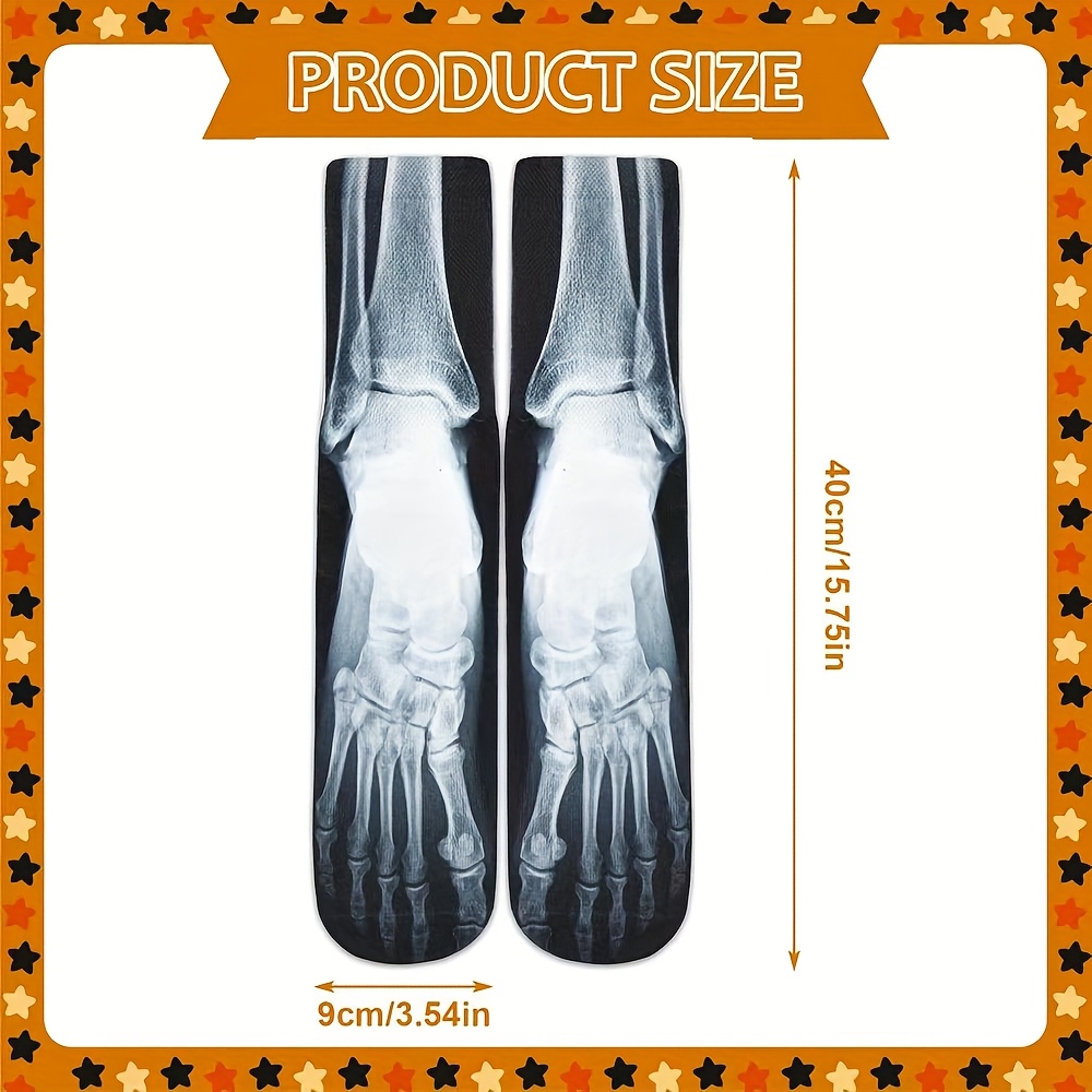 3D Skeleton X-Ray Crew Socks M - مراجعة 3D Printing X Ray وسعره