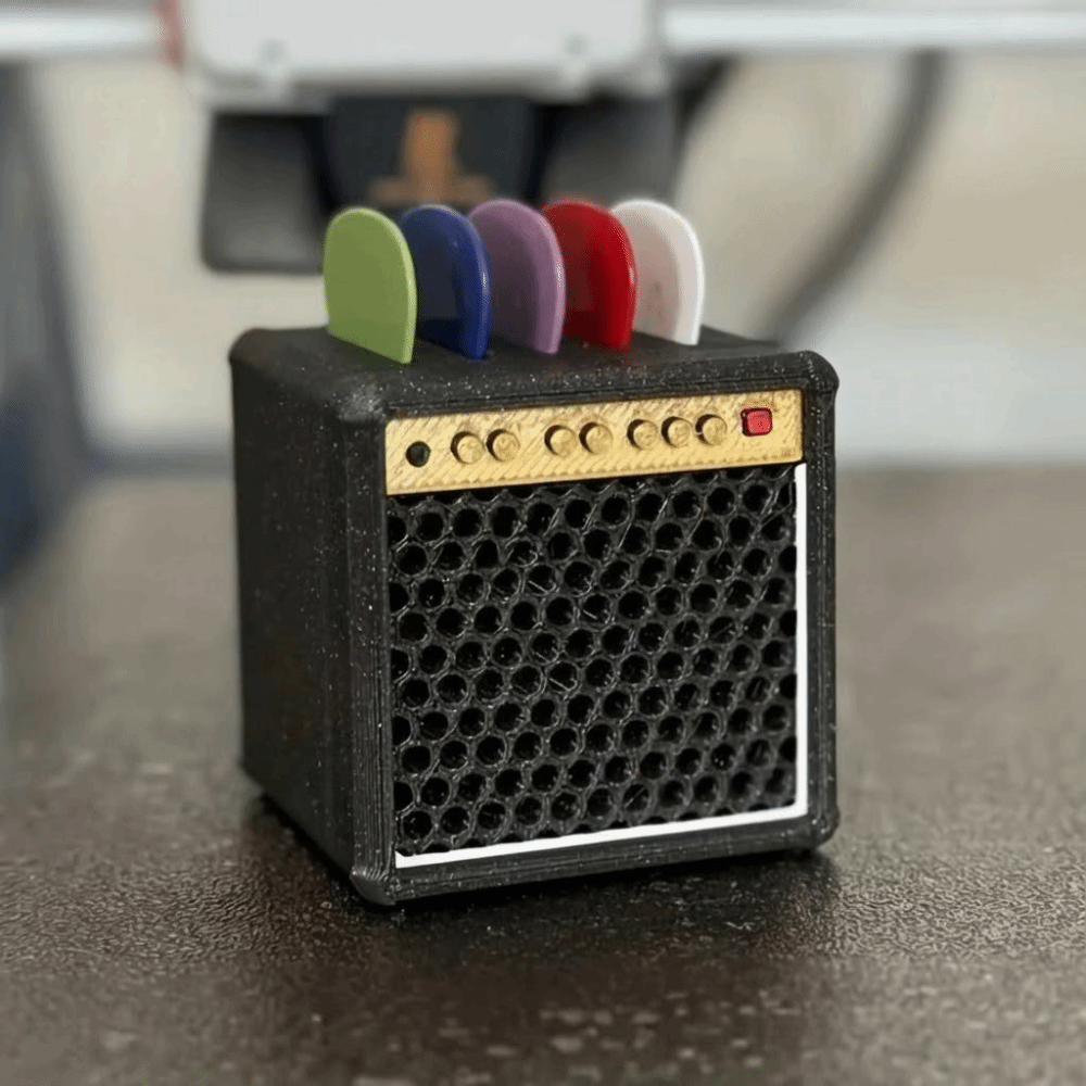 Retro Guitar Pick Holder 3D Pr - مراجعة 3D Printing Guitar وسعره