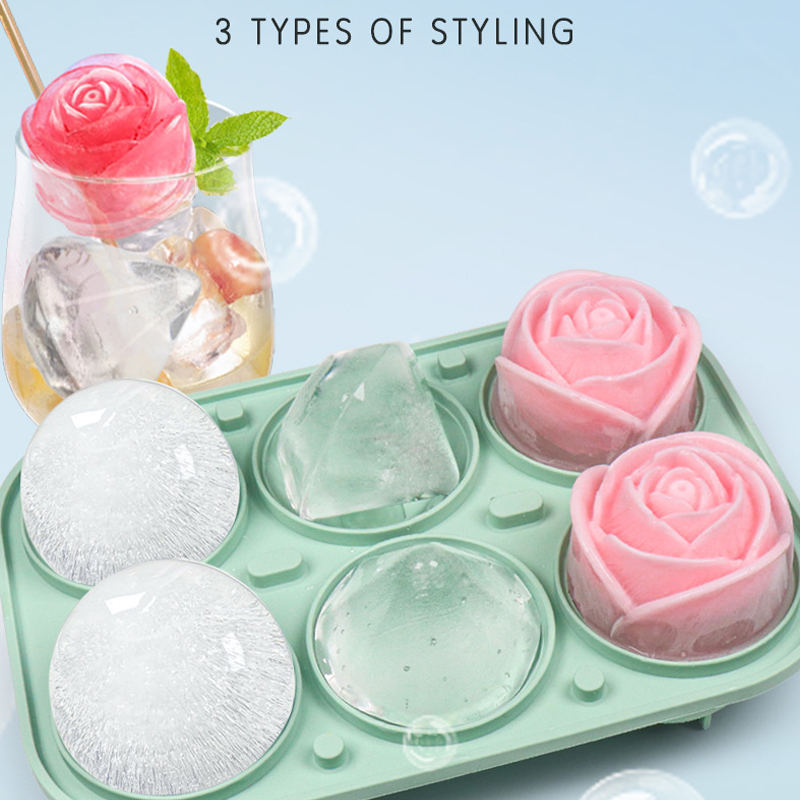 3D Rose Diamond Round Ice Cube - مراجعة 3D Printing With Silicone وسعره