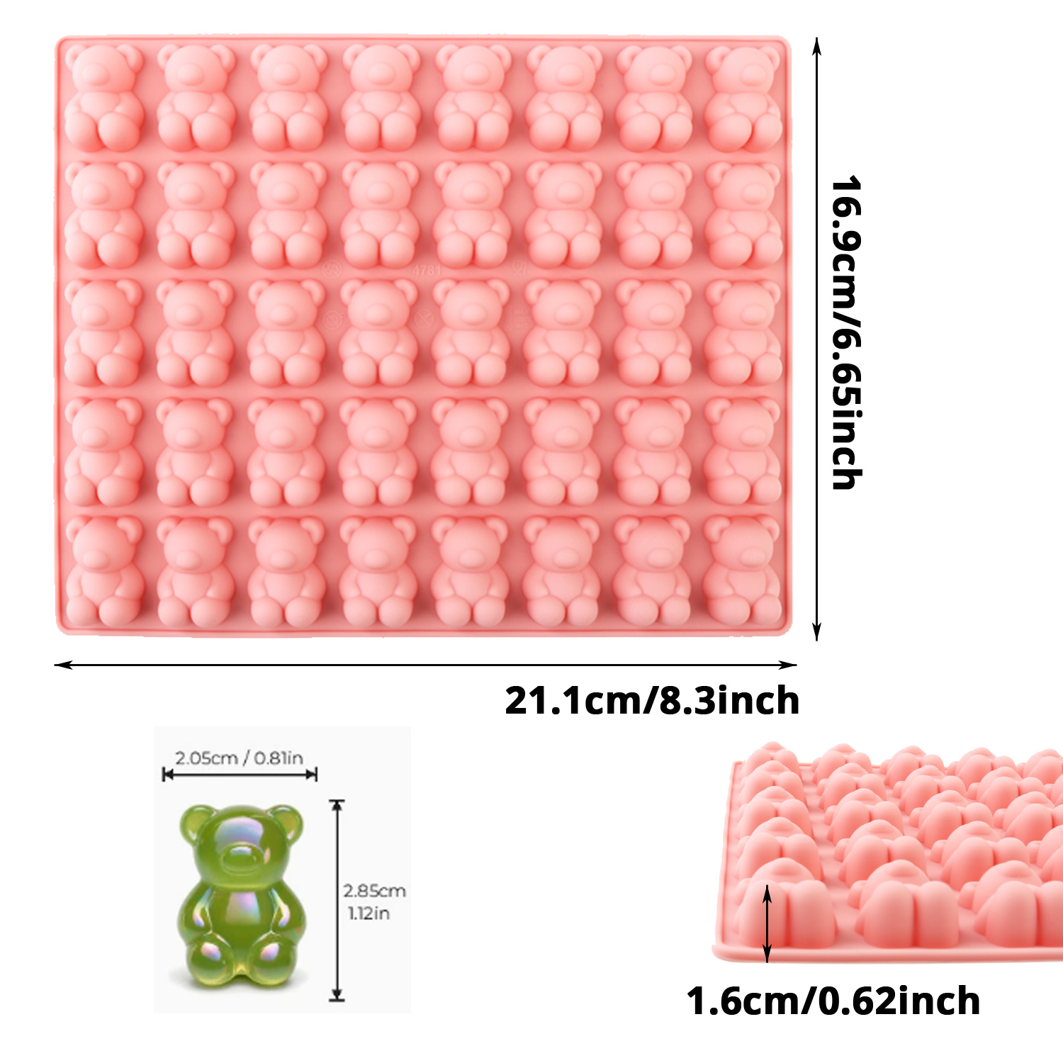 40-Piece Bear-Shaped Silicone  - مراجعة 3D Printing With Silicone وسعره