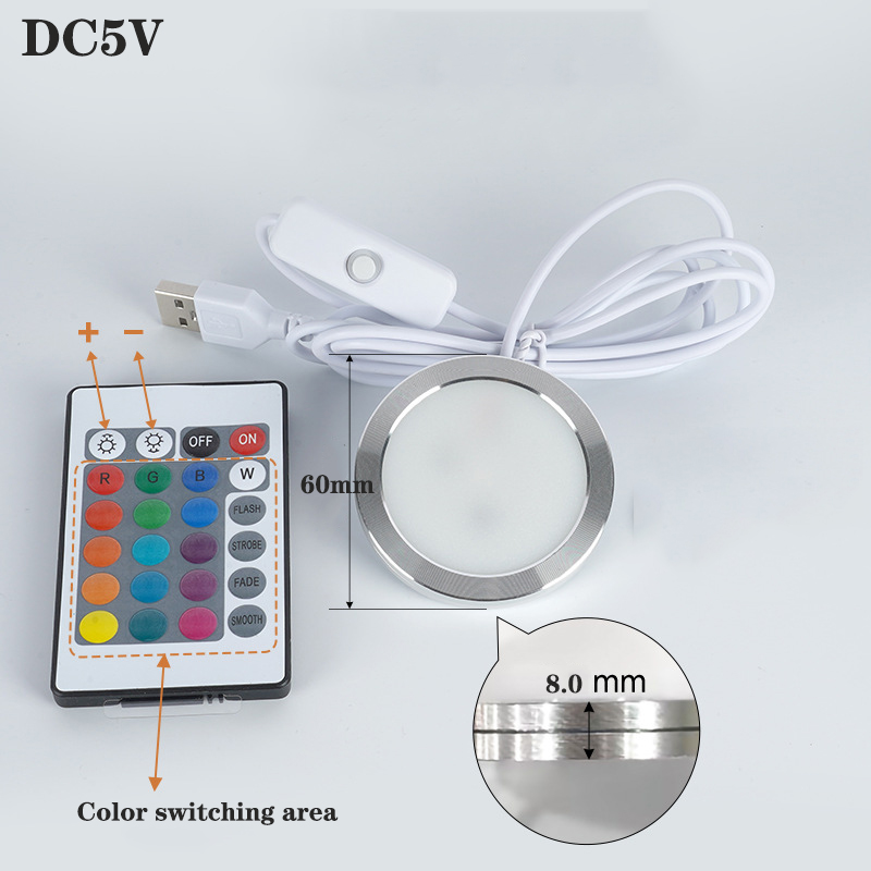 5V USB RGB Dimmable Under Cabi - مراجعة 3D Printing Lamp وسعره
