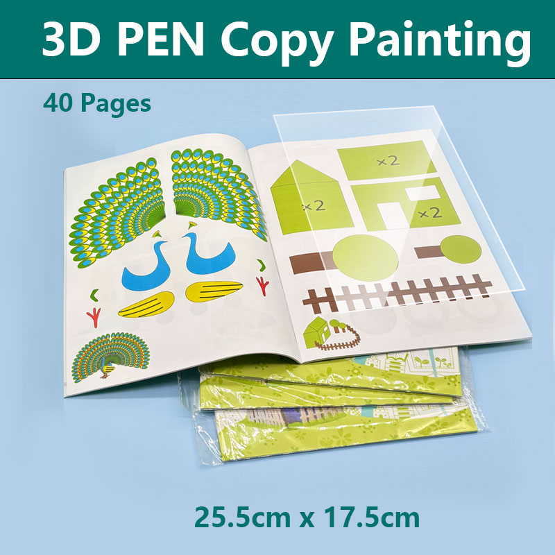 3D Pen Drawing Book with Graph - مراجعة 3D Printing Templates Free وسعره