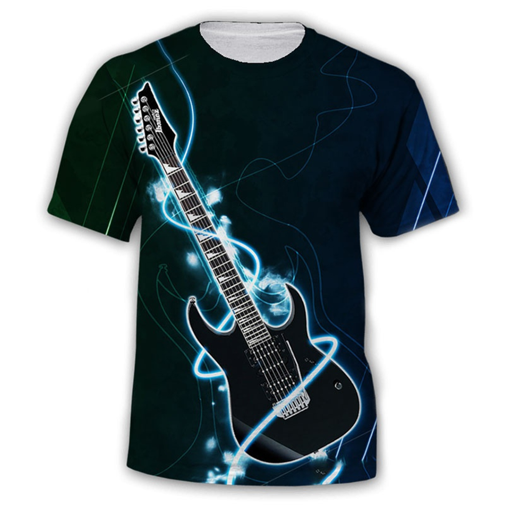 Summer fashion trend rock men' - مراجعة 3D Printing Guitar وسعره