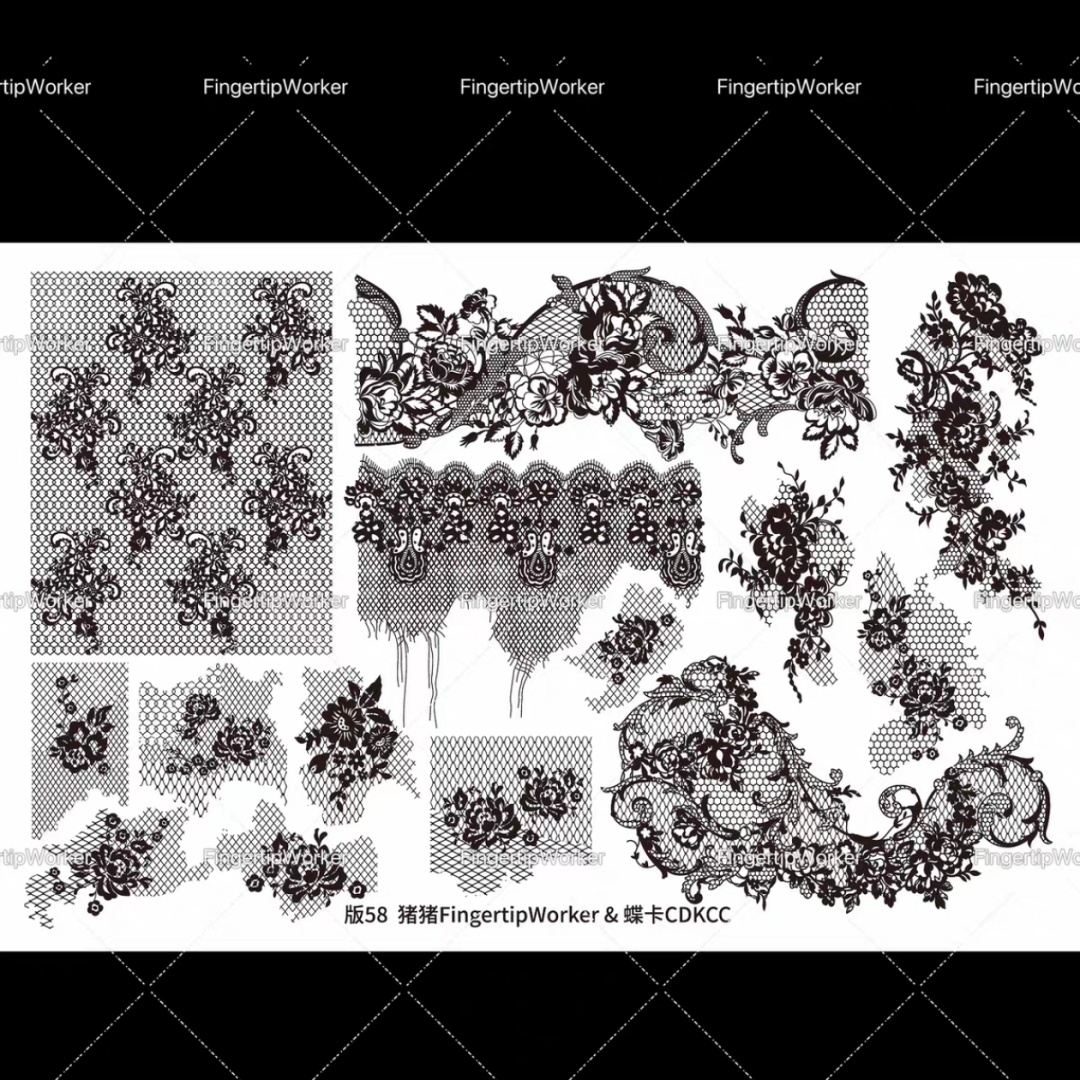 1PC Flowers Nail Stamping Plat - مراجعة 3D Printing Templates Free وسعره