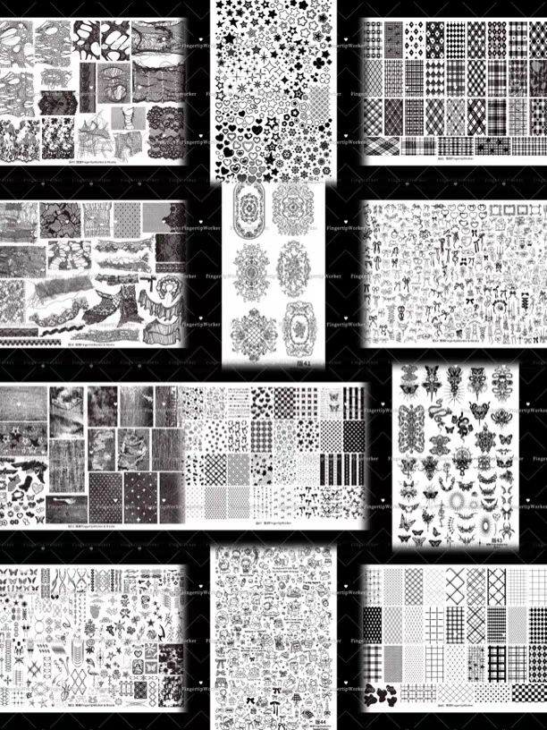 1PC Flowers Nail Stamping Plat - مراجعة 3D Printing Templates Free وسعره
