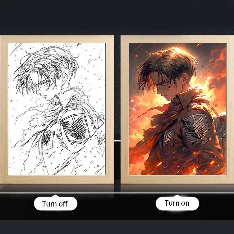 Anime Attack On Titan Led Ligh - مراجعة 3D Printing Lamp وسعره
