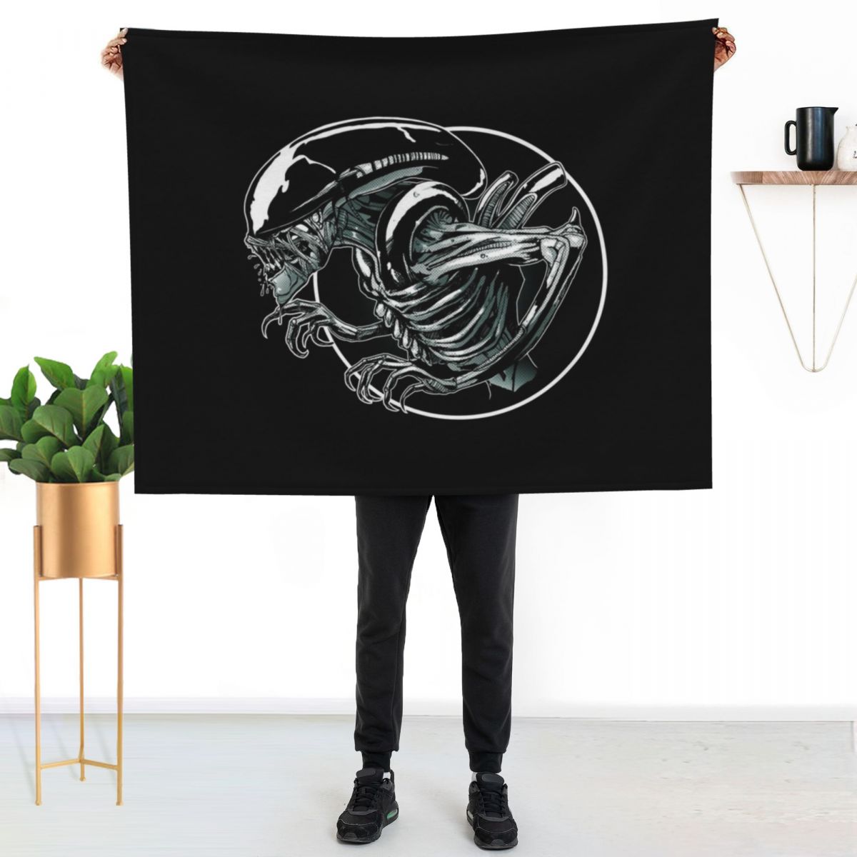 aliens xenomorph Throw Blanket - مراجعة 3D Printing Xenomorph وسعره