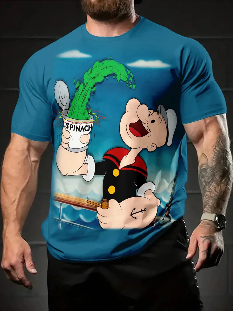 Men's Popeye The Sailor Man Pr - مراجعة 3D Printing On Fabric وسعره