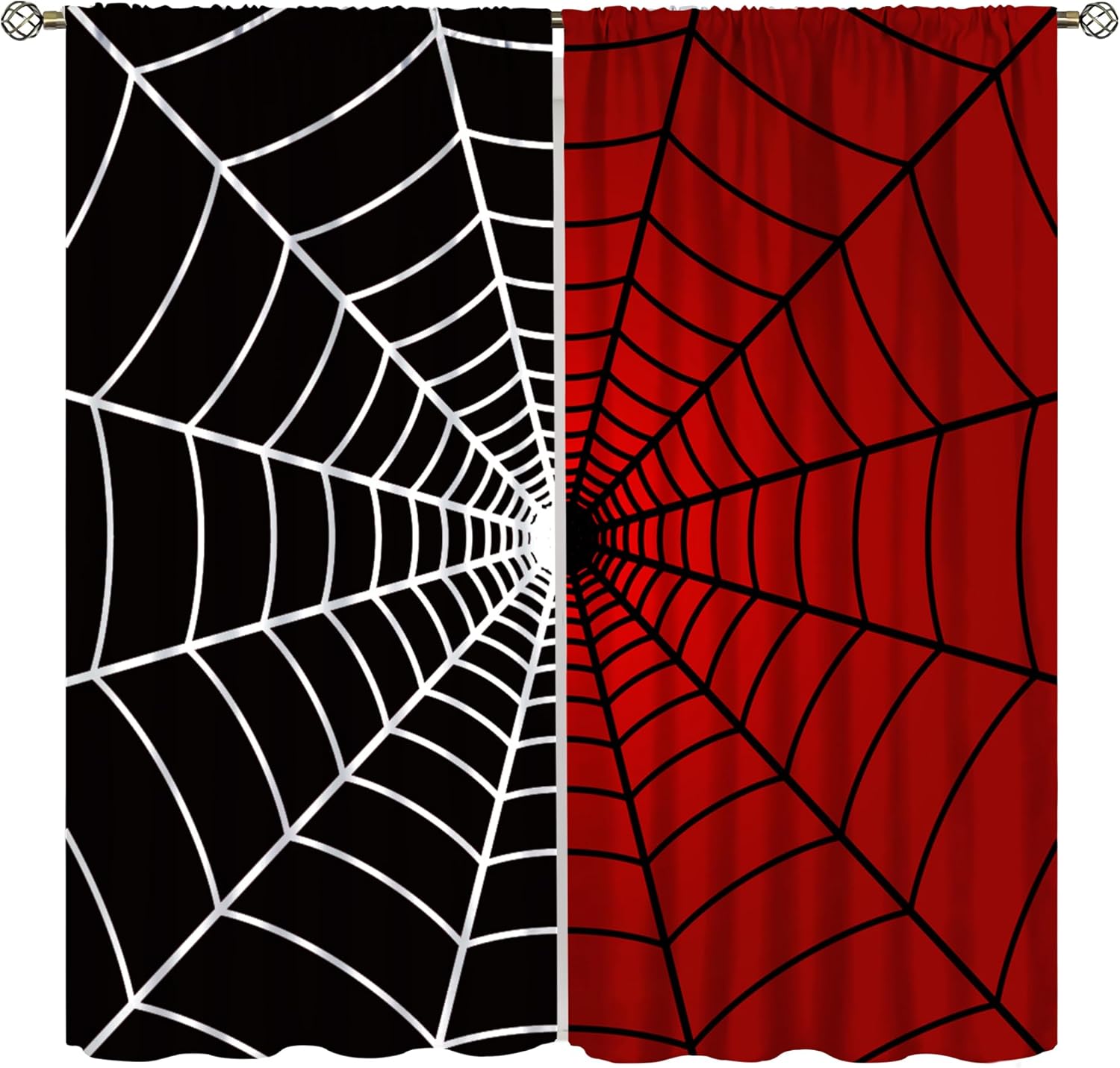 Spider Web Window Curtains, Bl - مراجعة 3D Printing Web وسعره