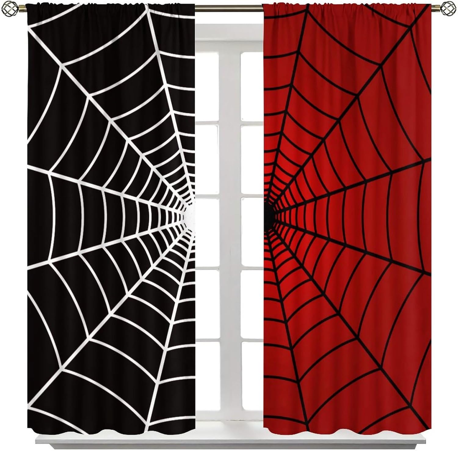 Spider Web Window Curtains, Bl - مراجعة 3D Printing Web وسعره
