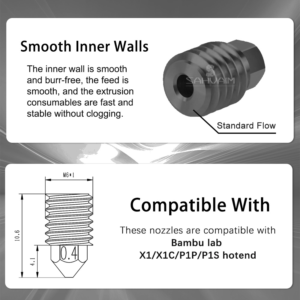 3D Printer Nozzle 0.2mm 0.4mm  - مراجعة 3D Printing X1 Carbon وسعره