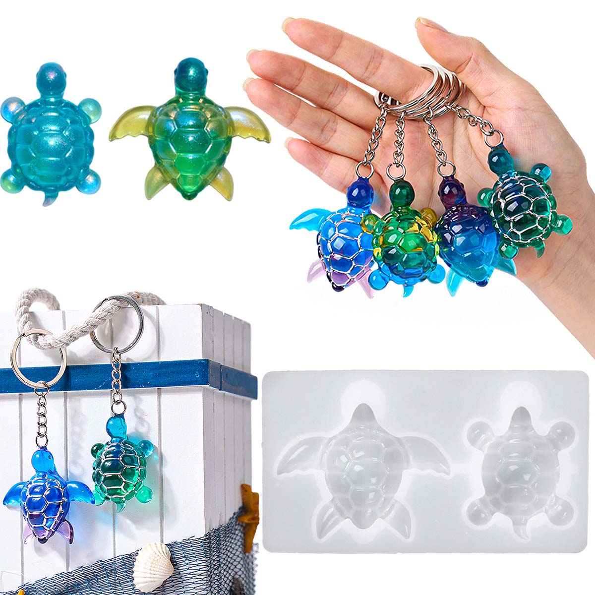 3D Sea Turtle Keychain Silicon - مراجعة 3D Printing With Silicone وسعره