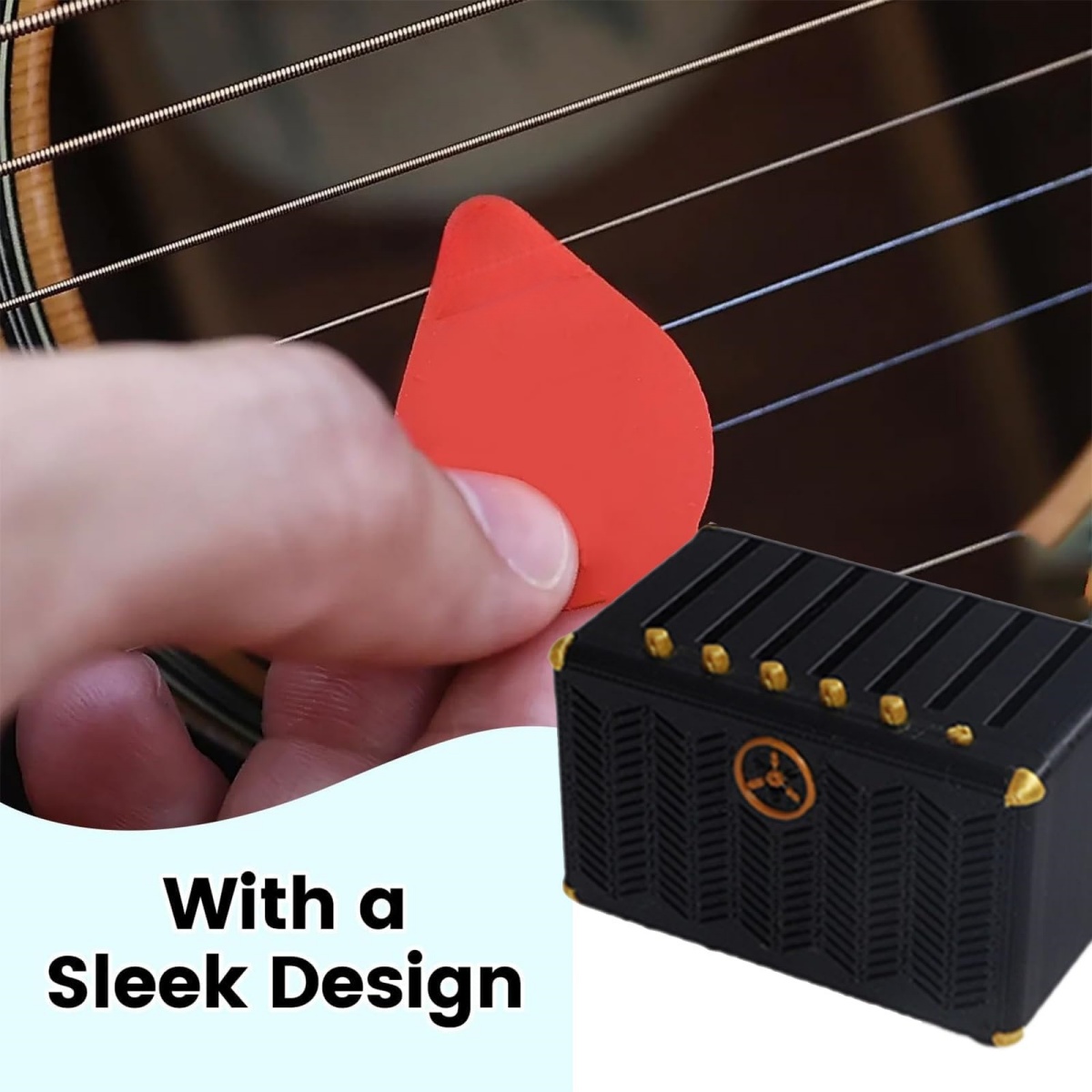 Guitar Pick Holder, 3D Printed - مراجعة 3D Printing Guitar وسعره