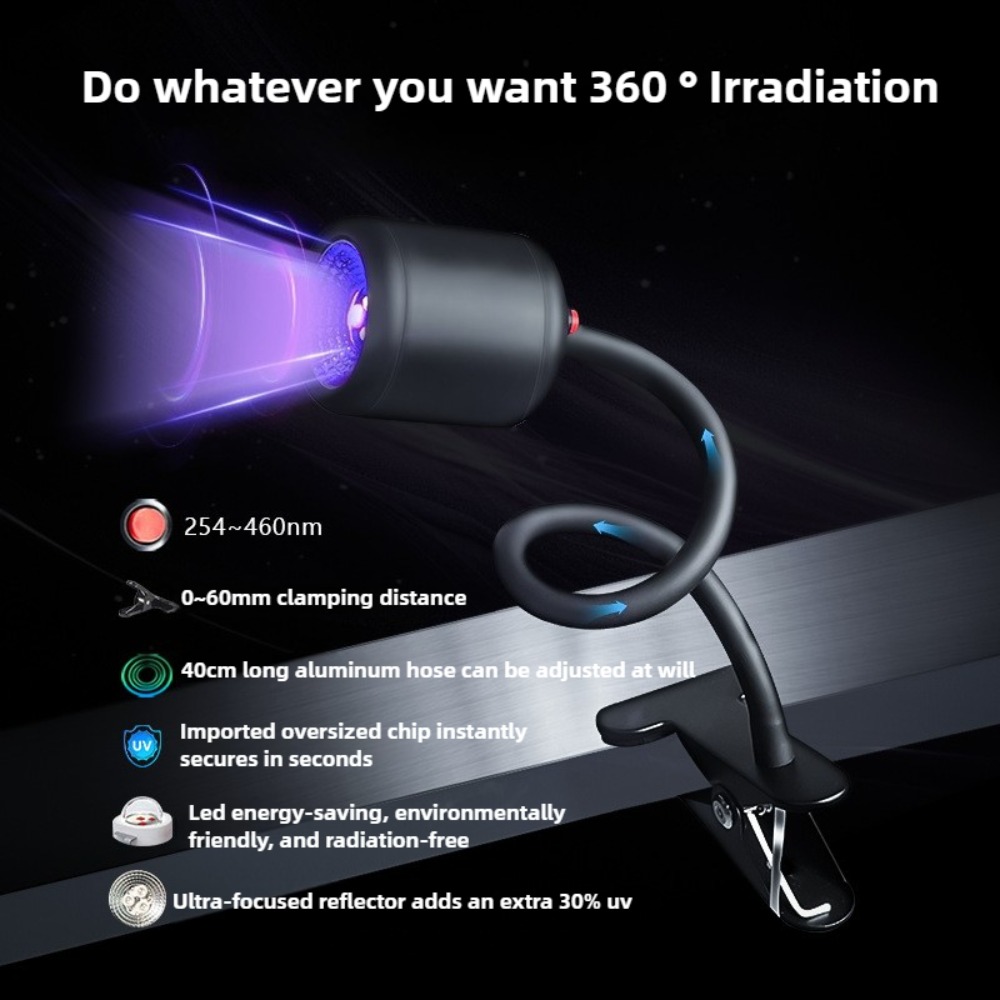 Handheld Clamp UV Curing Lamp  - مراجعة 3D Printing Lamp وسعره