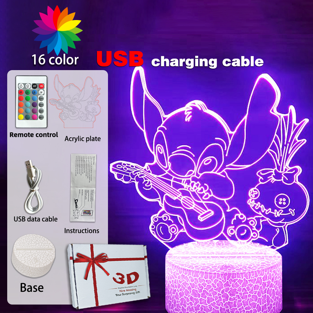 LED Night Light Illusion Stitc - مراجعة 3D Printing Lamp وسعره
