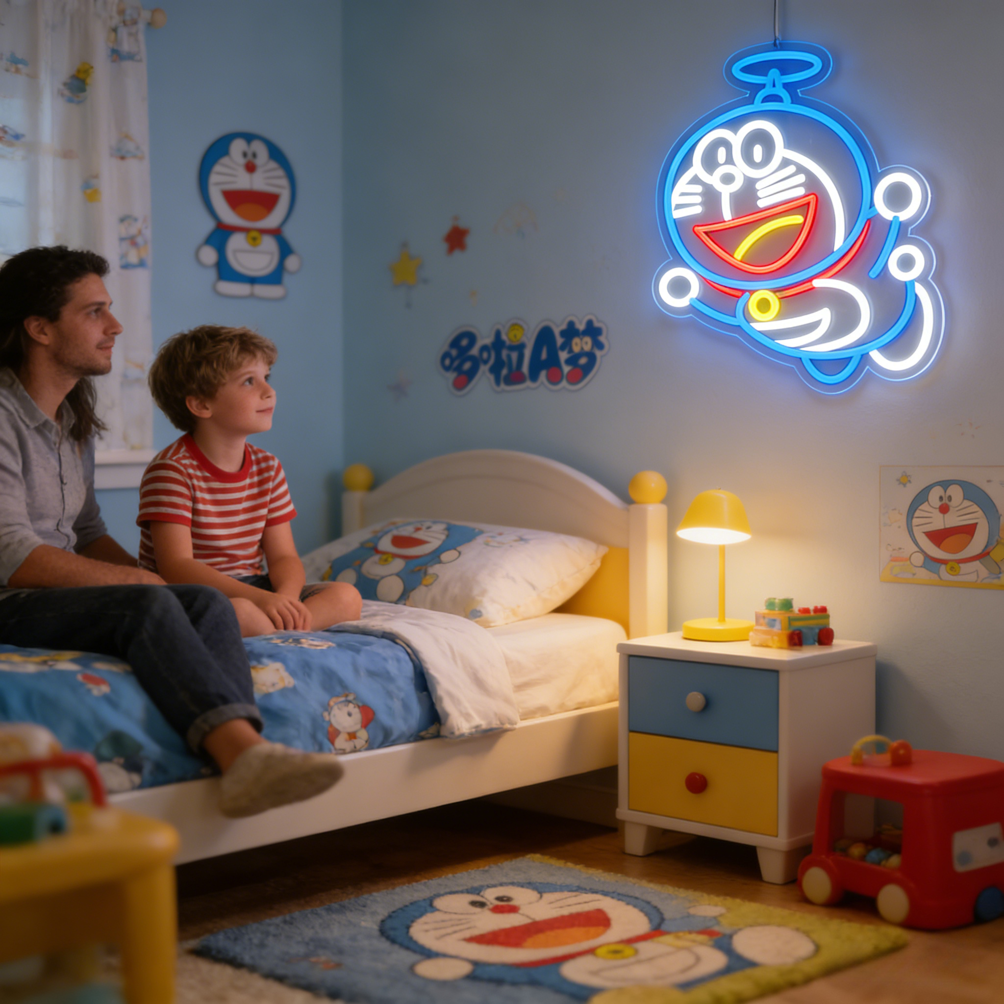 Doraemon Neon Sign LED USB Dim - مراجعة 3D Printing Lamp وسعره